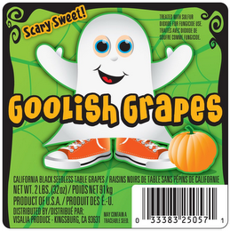 "GOOLISH GRAPES" "SCARY SWEET!"