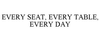 EVERY SEAT, EVERY TABLE, EVERY DAY