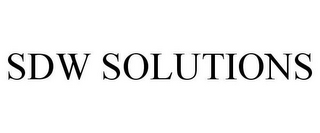 SDW SOLUTIONS