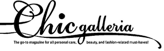 CHIC GALLERIA THE GO-TO MAGAZINE FOR ALL PERSONAL CARE, BEAUTY, AND FASHION-RELATED MUST-HAVES!