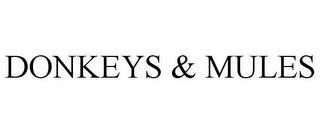 DONKEYS & MULES