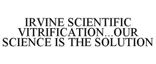 IRVINE SCIENTIFIC VITRIFICATION...OUR SCIENCE IS THE SOLUTION