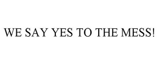 WE SAY YES TO THE MESS!