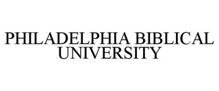 PHILADELPHIA BIBLICAL UNIVERSITY