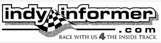 INDY INFORMER .COM RACE WITH US 4 THE INSIDE TRACK