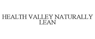 HEALTH VALLEY NATURALLY LEAN