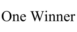 ONE WINNER