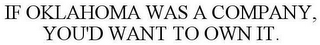 IF OKLAHOMA WAS A COMPANY, YOU'D WANT TO  OWN IT.