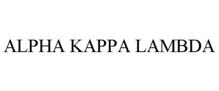 ALPHA KAPPA LAMBDA