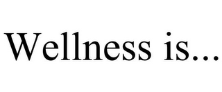 WELLNESS IS...