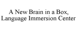 A NEW BRAIN IN A BOX, LANGUAGE IMMERSION CENTER