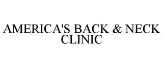 AMERICA'S BACK & NECK CLINIC