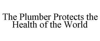 THE PLUMBER PROTECTS THE HEALTH OF THE WORLD