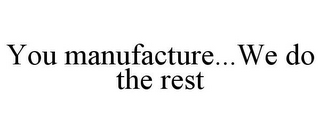 YOU MANUFACTURE...WE DO THE REST