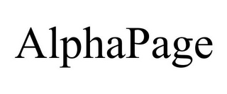 ALPHAPAGE