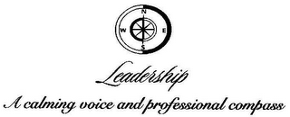 LEADERSHIP A CALMING VOICE AND PROFESSIONAL COMPASS N E S W