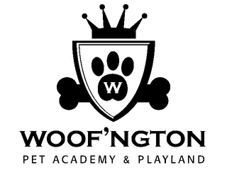 W WOOF'NGTON PET ACADEMY & PLAYLAND