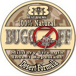 BUGGZ OFF BB BEST BALMS 100% NATURAL  MILITARY STRENGTH INSECT REPELLENT DESERT FORMULA