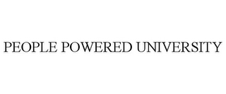 PEOPLE POWERED UNIVERSITY