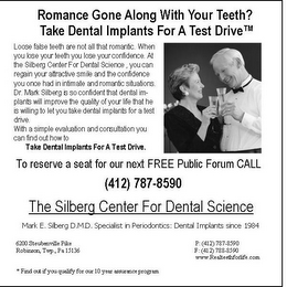 TAKE DENTAL IMPLANTS FOR A TEST DRIVE