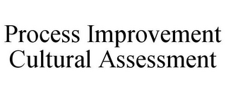 PROCESS IMPROVEMENT CULTURAL ASSESSMENT