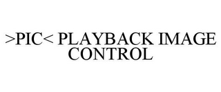 >PIC< PLAYBACK IMAGE CONTROL