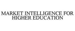 MARKET INTELLIGENCE FOR HIGHER EDUCATION