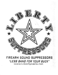 LIBERTY SUPPRESSORS FIREARM SOUND SUPPRESSORS "LESS BANG FOR YOUR BUCK" WWW.LIBERTYCANS.NET