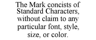 THE MARK CONCISTS OF STANDARD CHARACTERS, WITHOUT CLAIM TO ANY PARTICULAR FONT, STYLE, SIZE, OR COLOR.