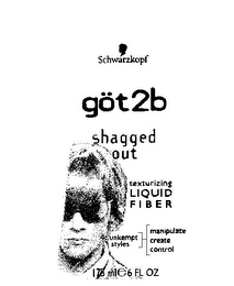 SCHWARZKOPF GÖT2BE SHAGGED OUT TEXTURIZING LIQUID FIBER 4: UNKEMPT STYLES MANIPULATE CREATE CONTROL 175 MLE 6 FL OZ