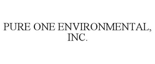 PURE ONE ENVIRONMENTAL, INC.