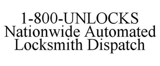 1-800-UNLOCKS NATIONWIDE AUTOMATED LOCKSMITH DISPATCH