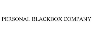 PERSONAL BLACKBOX COMPANY