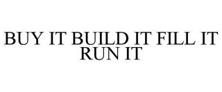 BUY IT BUILD IT FILL IT RUN IT