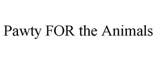 PAWTY FOR THE ANIMALS