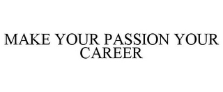 MAKE YOUR PASSION YOUR CAREER