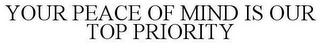 YOUR PEACE OF MIND IS OUR TOP PRIORITY