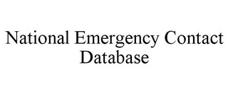 NATIONAL EMERGENCY CONTACT DATABASE