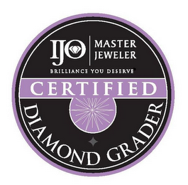 IJO MASTER JEWELER BRILLIANCE YOU DESERVE CERTIFIED DIAMOND GRADER