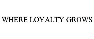 WHERE LOYALTY GROWS