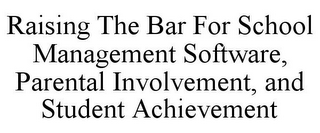 RAISING THE BAR FOR SCHOOL MANAGEMENT SOFTWARE, PARENTAL INVOLVEMENT, AND STUDENT ACHIEVEMENT