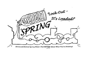 'SPRING' LOADED "LOOK OUT - IT'S LOADED!" ENHANCED BOTTLED SPRING WATER- FEEL BETTER ABOUT WHAT YOU'RE DRINKING!