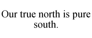 OUR TRUE NORTH IS PURE SOUTH.