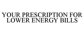 YOUR PRESCRIPTION FOR LOWER ENERGY BILLS