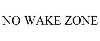 NO WAKE ZONE