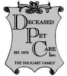 DECEASED PET CARE INC. EST. 1972 THE SHUGART FAMILY