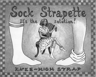 SOCK STRAPETTE IT'S THE SOLUTION! KNEE-HIGH STRAP