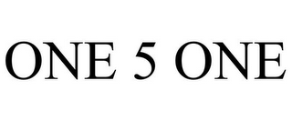 ONE 5 ONE