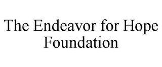 THE ENDEAVOR FOR HOPE FOUNDATION