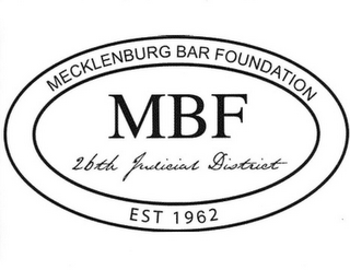 MECKLENBURG BAR FOUNDATION MBF 26TH JUDICIAL DISTRICT EST 1962